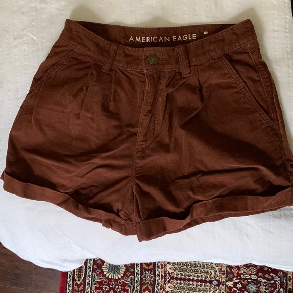 American Eagle Outfitters Pants - High wasted brown corduroy shorts